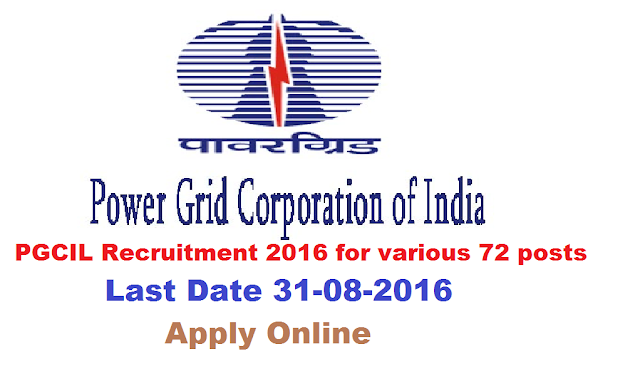 Recruitment Notification of POWER GRID CORPORATION OF INDIA LIMITED| PGCIL Recruitment 2016|POWER GRID CORPORATION OF INDIA LIMITED|(A Government of India Enterprise)|SOUTHERN REGION TRANSMISSION SYSTEM – I|POWERGRID, a “Navratna” Public Sector Enterprise under the Ministry of Power, Govt. of India and the Central Transmission Utility (CTU)|Discipline and Category-wise break up of vacancies in POWER GRID CORPORATION OF INDIA LIMITED|Job Speciffication, Job Descripiton ,Compensation Package during training period and on Regularization of Diploma Trainee (Electrical),Diploma Trainee (Telecom),Jr. Technician Trainee(Electrical),Assistant Gr.IV (Finance) (W4) in GRID Apply on line for Power Grid Corporation of India Ltd. (PGCIL) for the post of 72 DIPLOMA Trainee, Jr Technician Trainee & Assistant|Apply Online before 31 August 2016| http://www.powergridindia.com|Recruitment for the post of Diploma Trainee (Electrical), Diploma Trainee (Telecom),Junior Technician Trainee(Electrical) & Assistant Gr.IV (Finance)/2016/08/recruitment-notification-of-power-grid-corporation-of-india-limited-PGCIL-apply-online-http-www-powergridindia-com.html