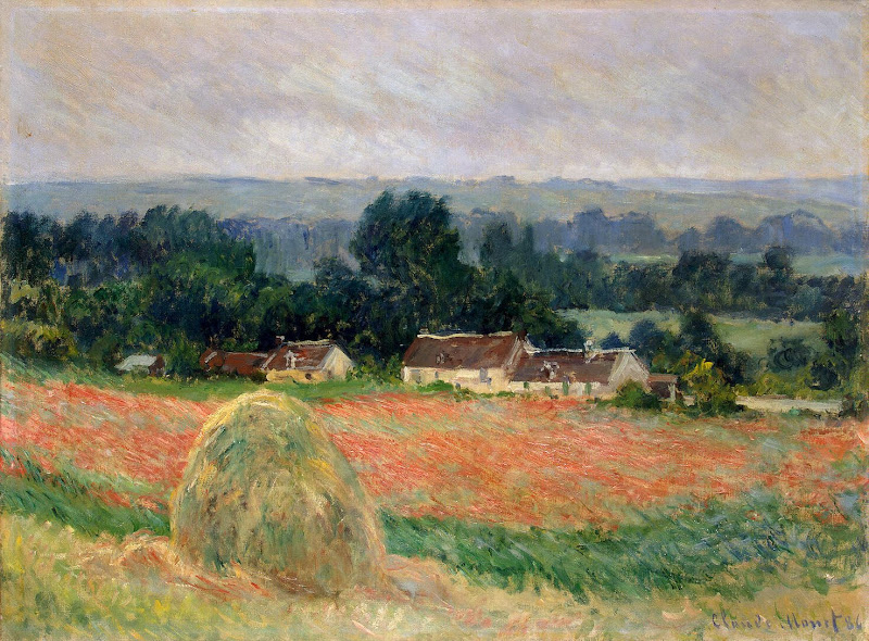 Haystack at Giverny by Claude Monet - Landscape Paintings from Hermitage Museum