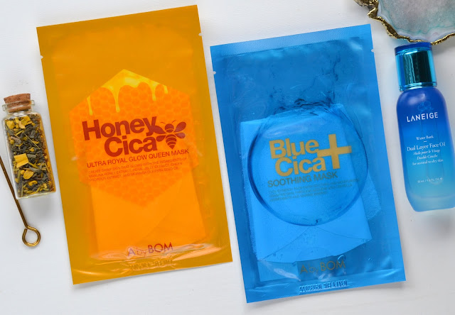 A by Bom Honey and Blue Cica Sheet Masks