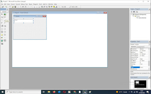 textbox form project visual basic 6