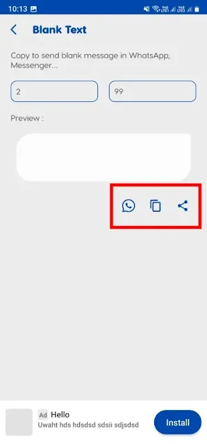 Blank Text & Invisible Text