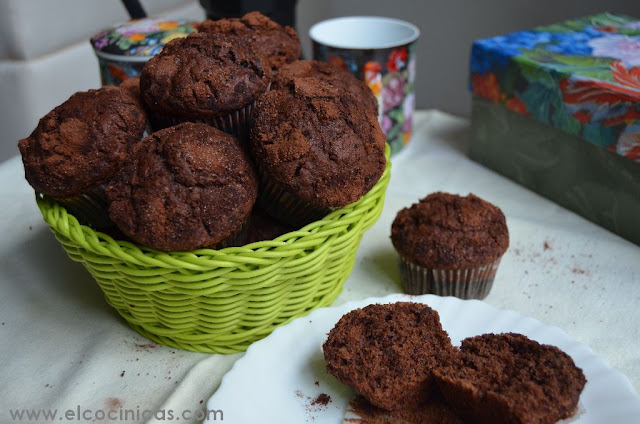Muffins de café y chocolate