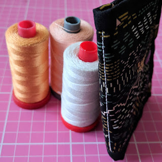 Little Quilt needle case, needle book tutorial by Charm About You, Aurifil thread