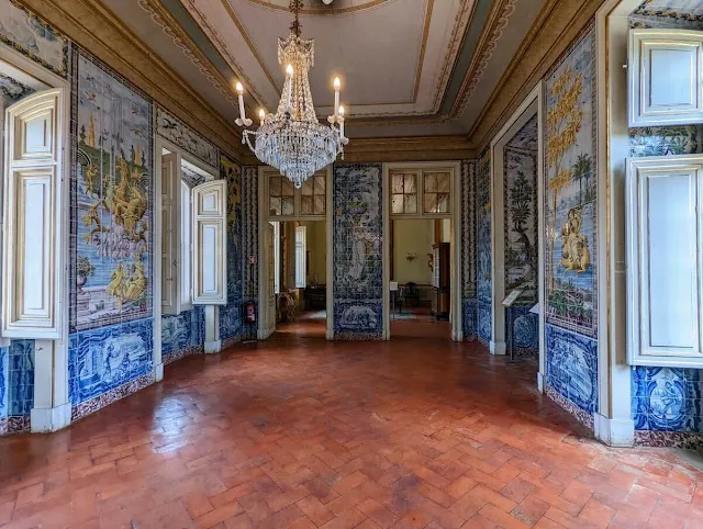 The Hall of Tiles at Queluz Palace
