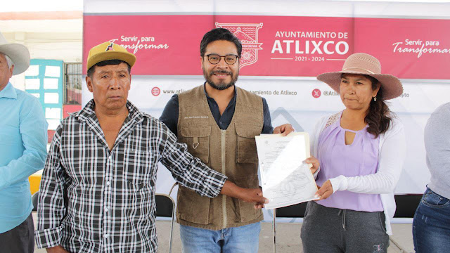 Ayuntamiento de Atlixco entregó rehabilitación del tanque elevado de Santa Ana Yancuitlalpan