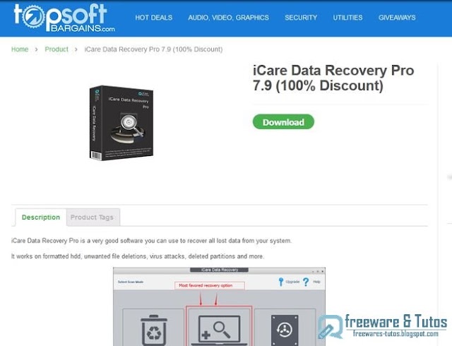 Offre promotionnelle : iCare Data Recovery Pro 7.9 gratuit !