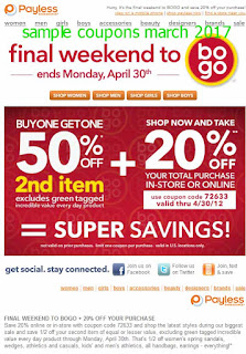 Payless Shoes coupons for march 2017