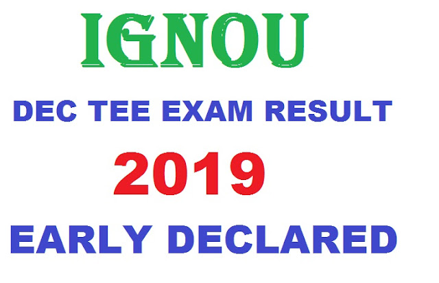 ignou december tee exam result 2019