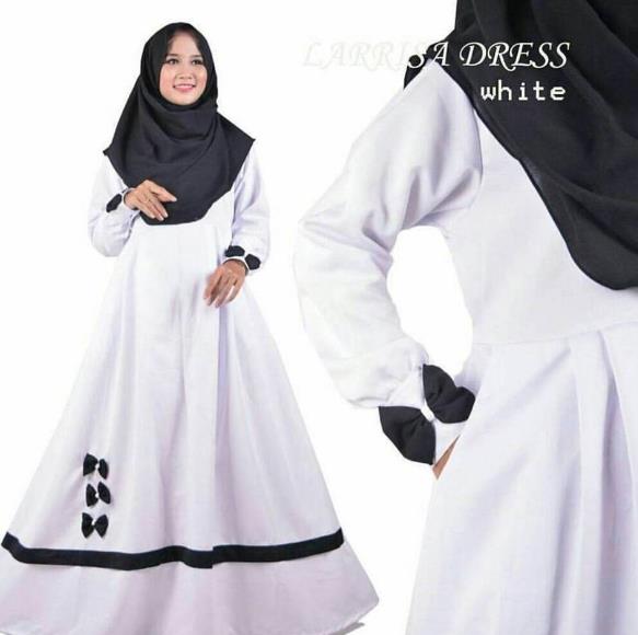 50 Model Long Dress Lengan Panjang Modern Muslimah 