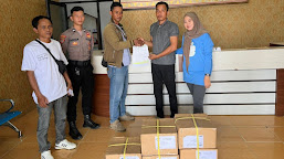 Polres Pringsewu Amankan Kedatangan Ribuan Alat Bantu Tuna Netra Pemilu