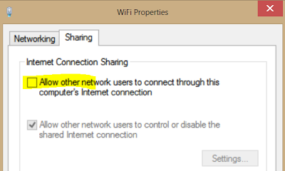 Kongsi WiFi Hotspot Windows 8