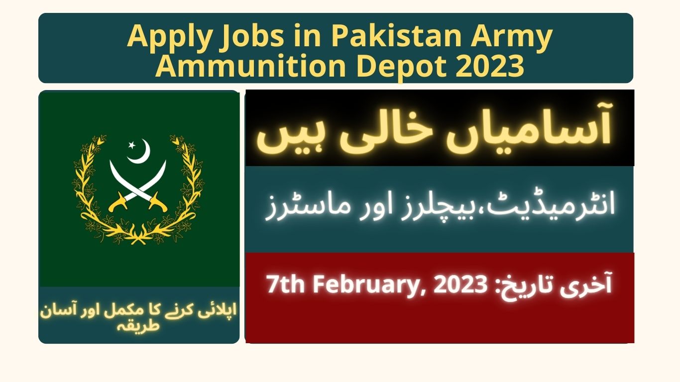 Latest jobs in ammunition depot 2023