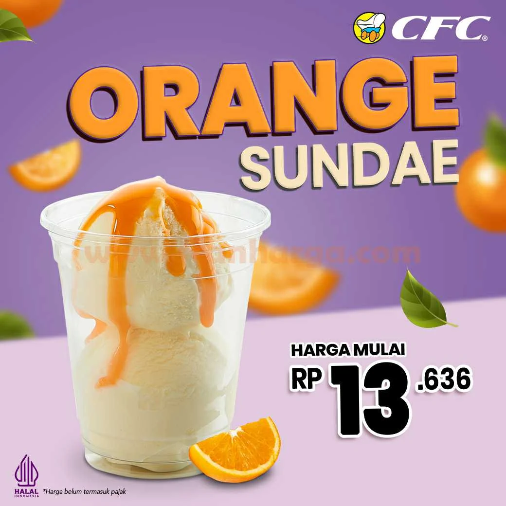 CFC ORANGE SUNDAE - Ice Cream Baru harganya mulai Rp. 13.636