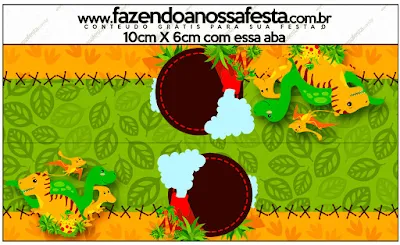 Etiquetas de Fiesta de Dinosaurios  para imprimir gratis.