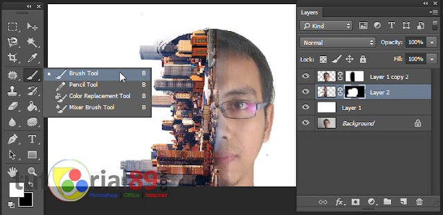 Cara membuat efek foto double exposure di photoshop