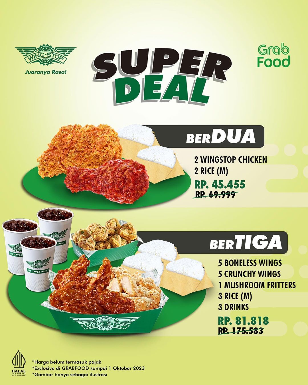 Promo Wingstop Grabfood – Paket Super Deal mulai Rp. 45Ribuan