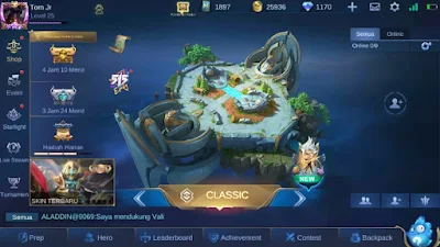 Mobile Legends Bukti Screenshot Halaman Awal