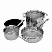 MIU Stainless with Copper Core 7-Piece Cookware Set