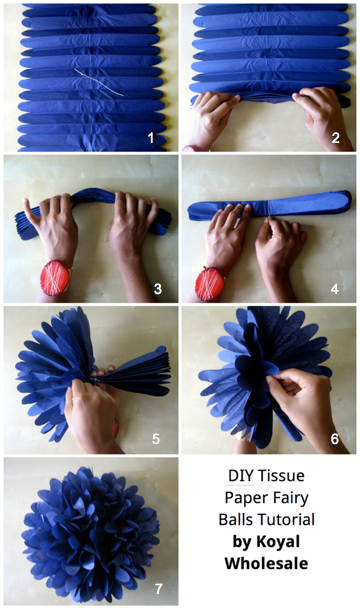 How to Make Tissue  Paper  Flower Balls