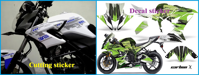  setiap pabrikan sepeda motor tentunya memperlihatkan sticker atau stripping yang fungsinya un Cutting Sticker VS Decal Sticker Bagus Mana ?