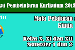 Perangkat Pembelajaran Kimia Kelas X Xi Dan Xii Kurikulum 2013