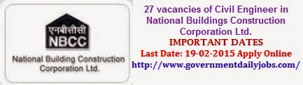 NBCC RECRUITMENT GATE 2015 MANAGEMENT TRAINEE CIVIL