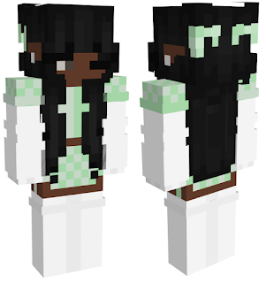 Skin Minecraft Garota Elfo Morena Estilosa com Brincos