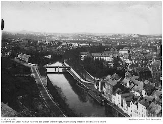 Namur 1914-1918, Blick von der Festung in Richtung Westen entlang der Sambre; Nachlass Joseph Stoll Bensheim, Stoll-Berberich 2016
