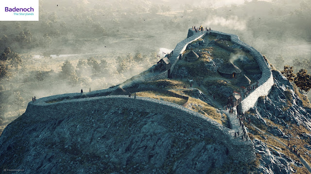 Digital reconstruction of Dun da Lamh hillfort, Badenoch by Bob Marshall