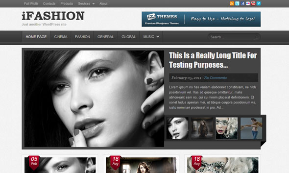 iFashion magazine Wordpress Theme Free Download by IziThemes.