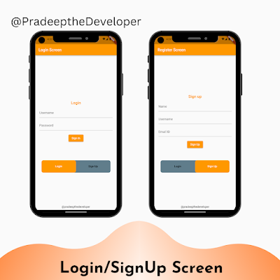 AppTabBar with Login and Sign Up