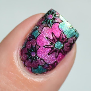 ledlight flower nail art