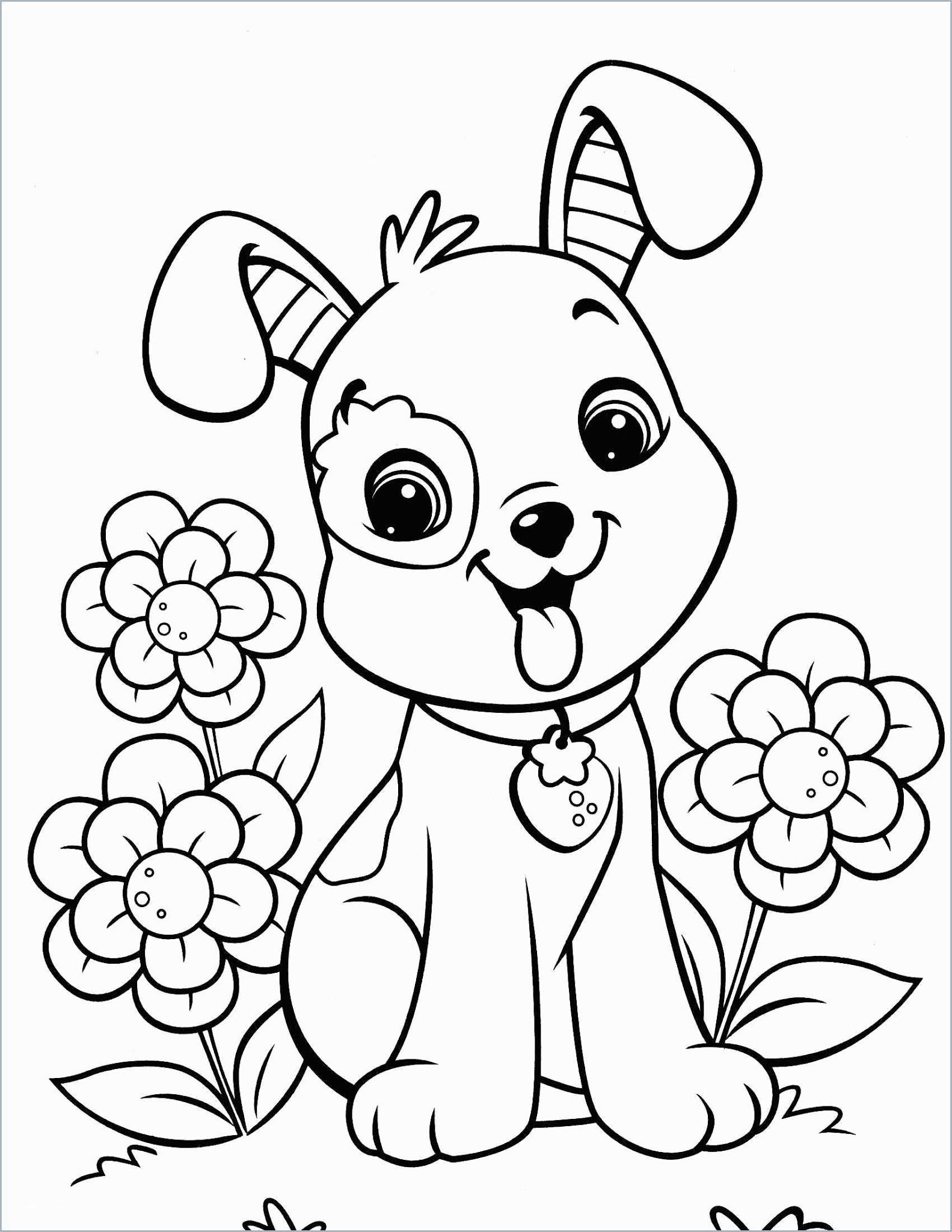 Kids New Printable Puppy Coloring Pages