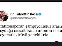 Sahte parodi hesaptan Bakan Kocanın Trabzonspor mesajı ortalığı yıktı geçti!