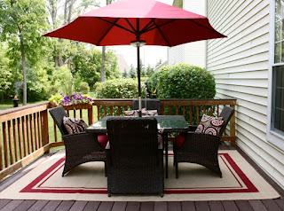 delightful pottery barn patio plus decorative topiary also black outdoor chairs and area rug