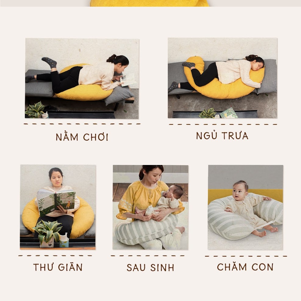 [A159] Mưa ngay gối đa năng Bà Bầu cao cấp, giao hàng tận nơi, bảo hiểm sản phẩm
