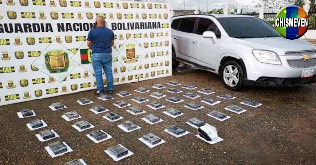 Detenido en El Furrial con 40 panelas de cocaína