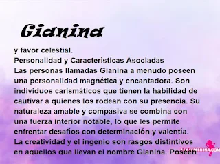 significado del nombre Gianina