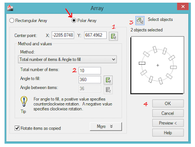 20 Hari belajar Autocad 2D hari #11 - Perintah array 