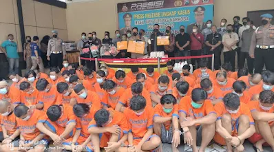 jawapes.or.id - Satresnarkoba Polresta Sidoarjo Ungkap 61 Kasus dan Amankan 73 Tersangka