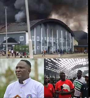 "IT COULD HAVE BEEN WORSE IF WE HAVEN'T PRAYED, NO LIVE WAS LOST, GOD IS ON OUR SIDE"  -says Billionaire Prophet Jeremiah Omoto Fufeyin as popular Mercyland Church gut fires in Warri