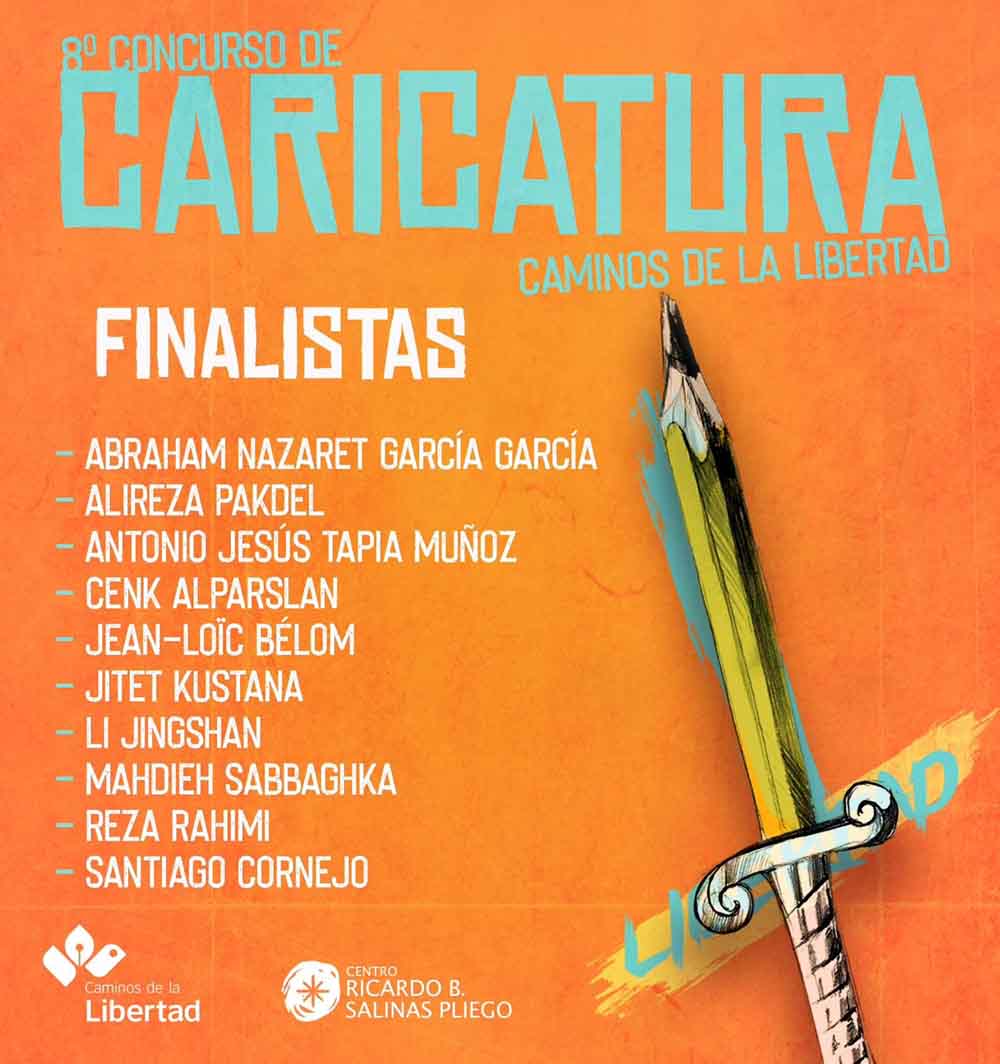 Finalists of the 8th International Cartoon Contest "Caminos de la Libertad", Mexico