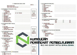 Contoh Format Buku Induk Siswa TK SD MI SMP MTs SMA SMK Terbaru