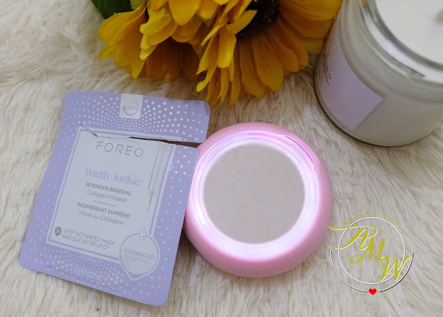 a photo of FOREO UFO Review with before and after photo of skin