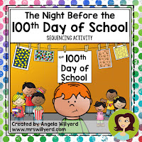 The Night Before the 100th Day of School Sequencing is a great companion to the book!  This allows students to strengthen their comprehension and re-telling skills.