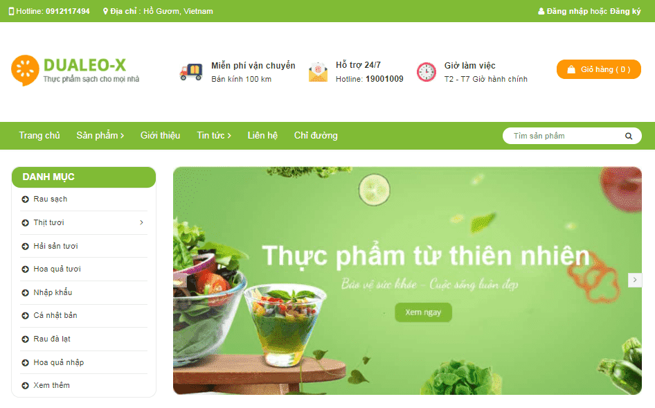 Template blogspot bán hàng thực phẩm