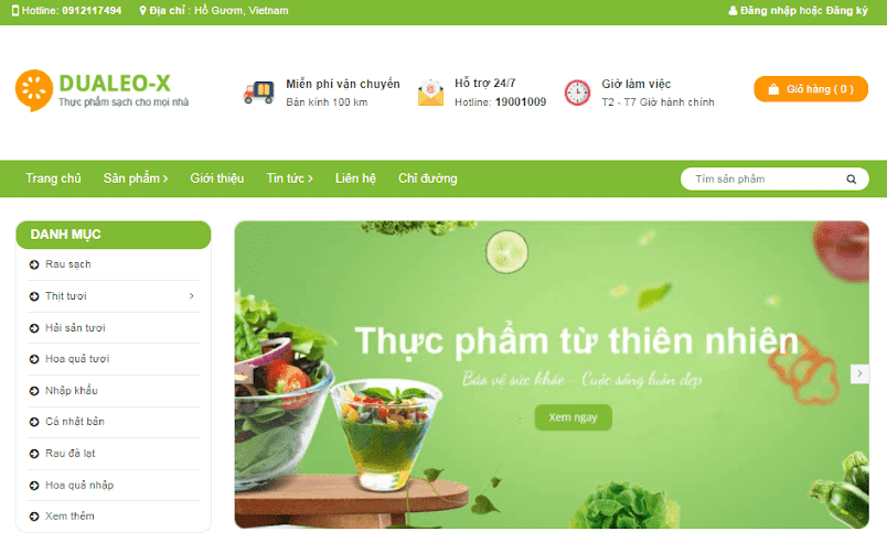Template blogspot bán hàng thực phẩm