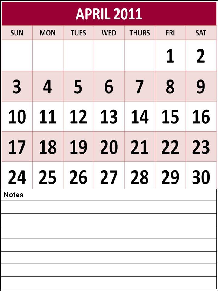 calendar 2011 template free. CALENDAR 2011 APRIL TEMPLATE