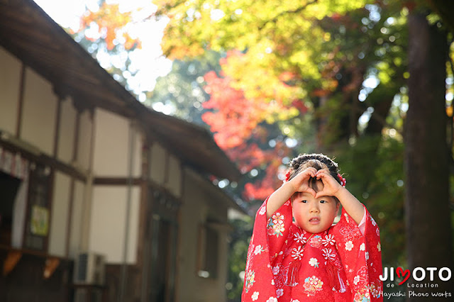 池田市の伊居太神社の七五三出張撮影