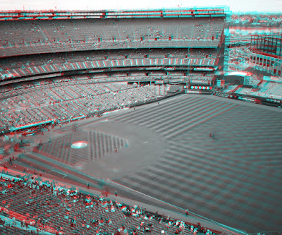 Grayscale anaglyph of Shea infield